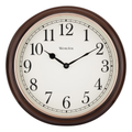 Classic Round Wall Clock – Dark Brown Frame with Cream Dial
